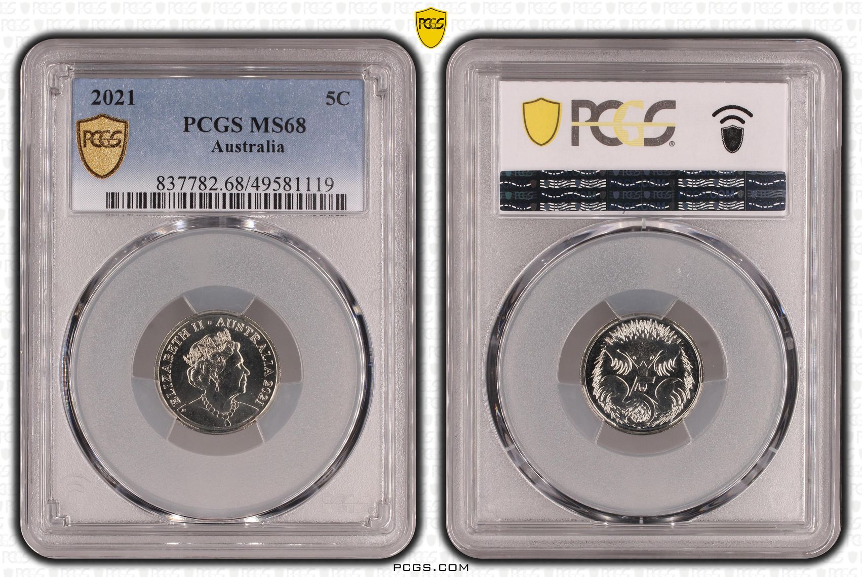 , Five Cent, 2021, PCGS MS68