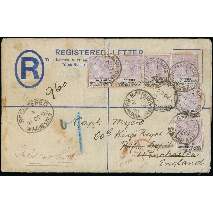 Bechuanaland Postal Stationery British Bechuanaland Registered ...