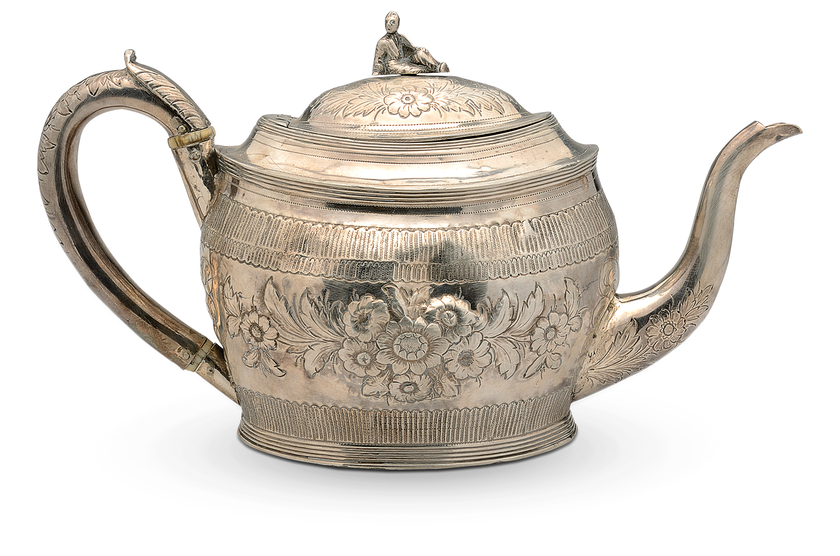 A George III silver tea pot