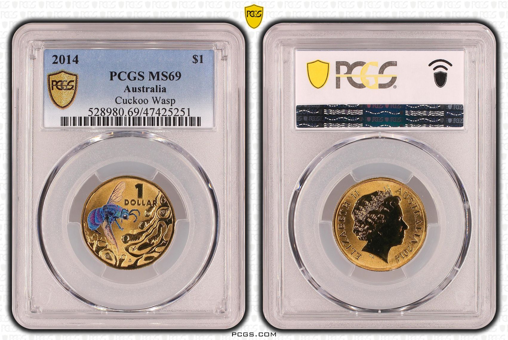 Cuckoo Wasp, One Dollar, 2014 POP Report 20/0, PCGS MS 69