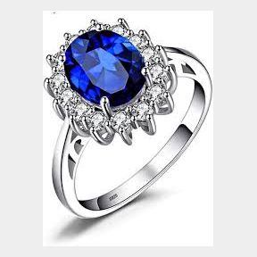 Lucid Princess Cut 3.2ct Created Blue Tanzanite 925 Sterling Silver Ring - Tanzanite Blue - N 1/2 - Bar 9902001482919-51748/4112