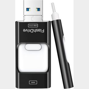 FLASH DRIVE FOR IPHONE 256GB, 4 IN 1 USB TYPE C MEMORY STICK, PHOTO STICK EXTERNAL STORAGE THUMB DRIVE FOR IPHONE IPAD ANDROID COM