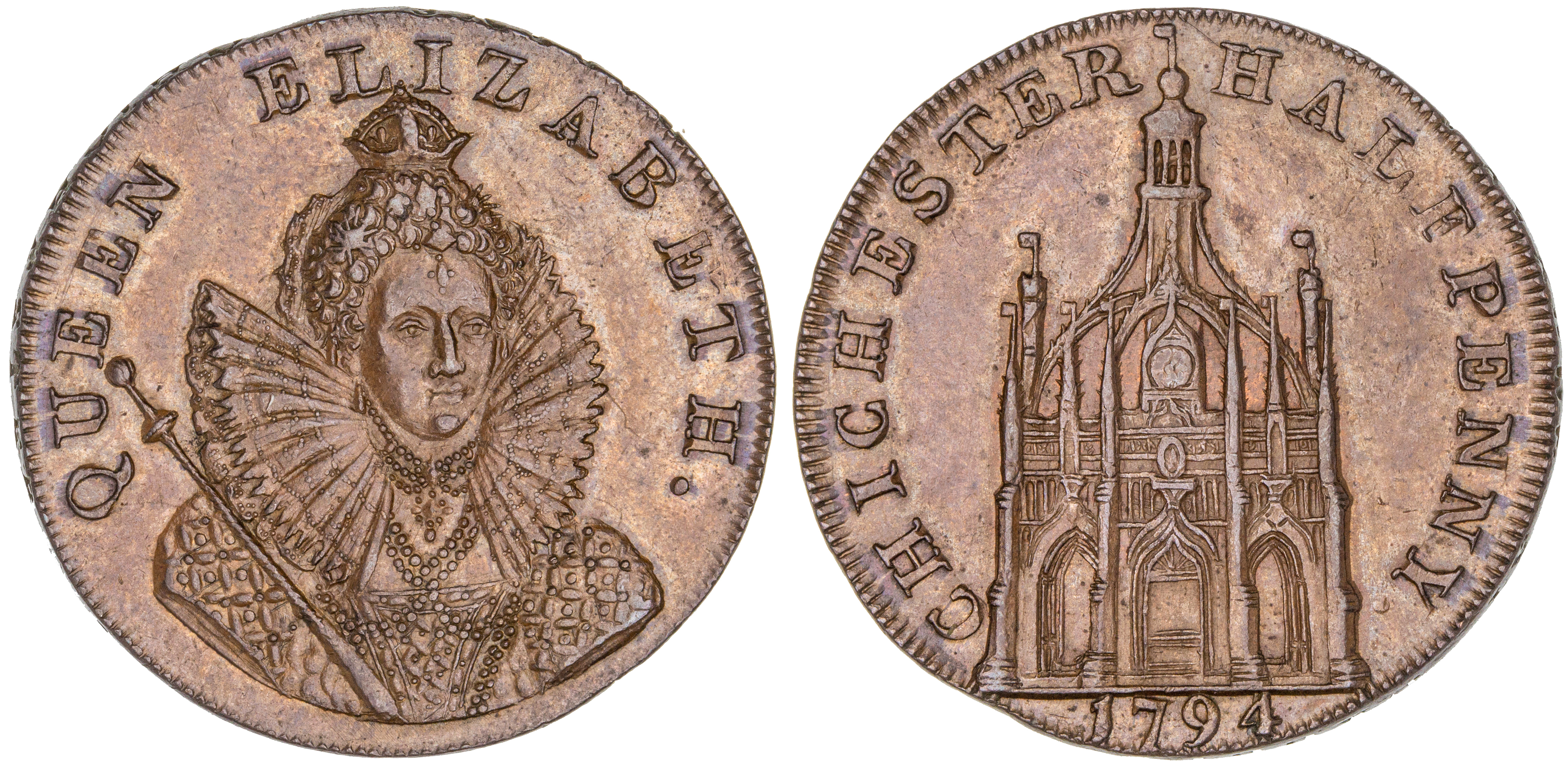 Great Britain, Halfpenny, 1794, aUNC