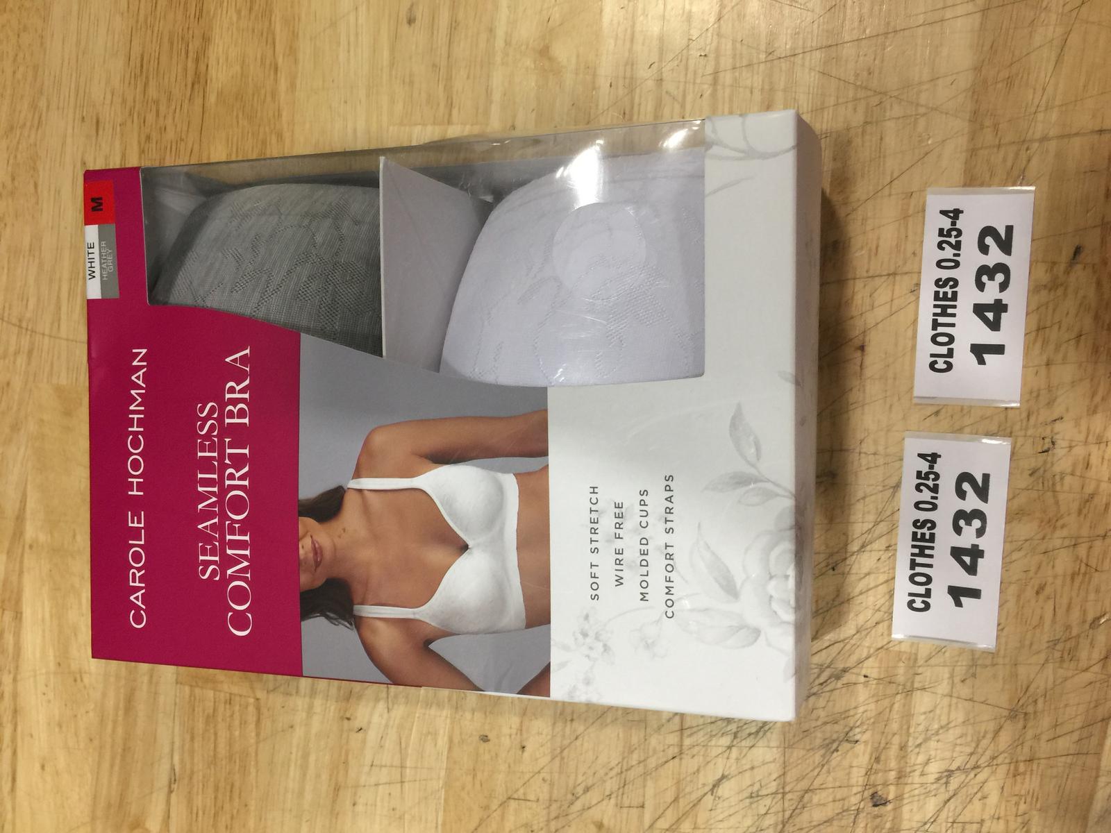 Carole Hochman 2 Pack Seamless Comfort Bra Wire Free Molded Cups