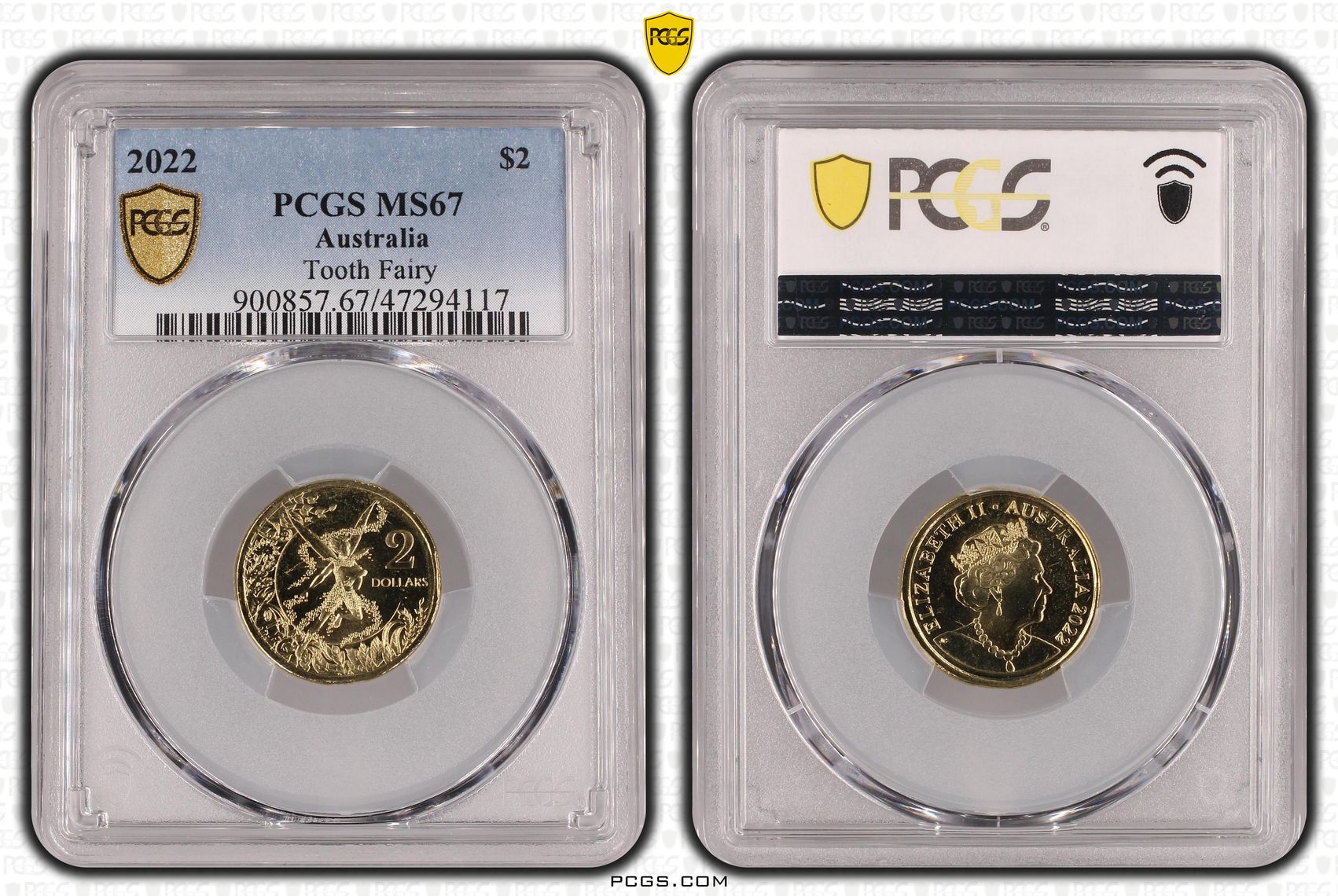 Elizabeth II, Tooth Fairy, Two Dollar, 2022, PCGS MS67