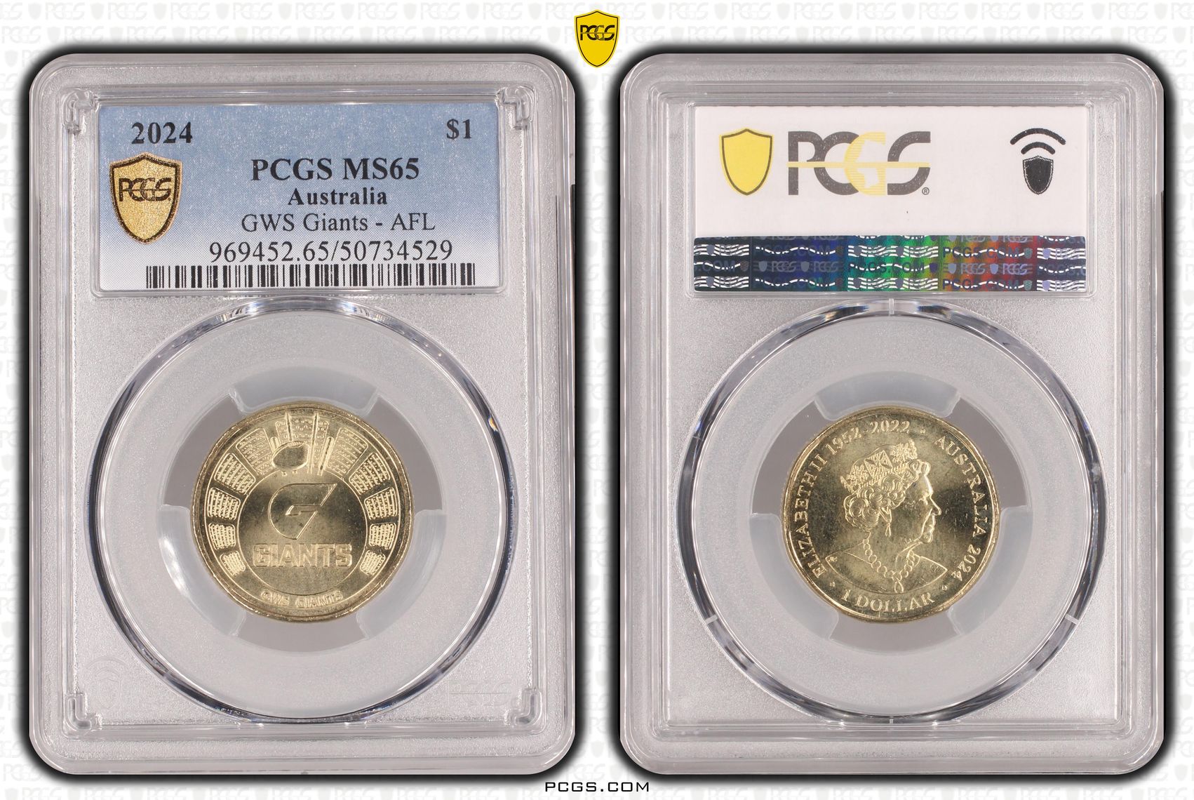GWS Giants - AFL , One Dollar, 2024, PCGS MS65