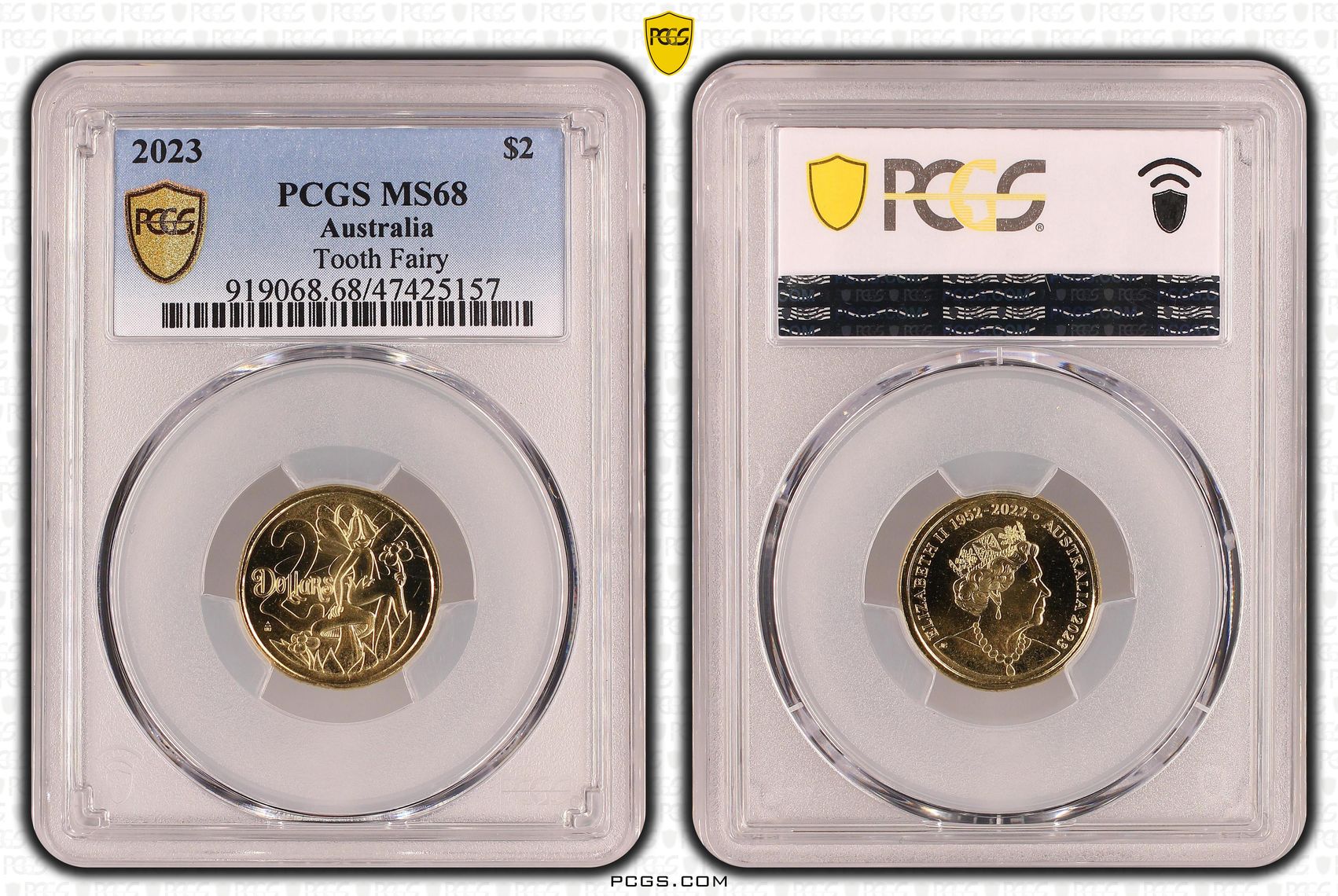 Elizabeth II, Tooth Fairy, Two Dollar, 2023, PCGS MS68