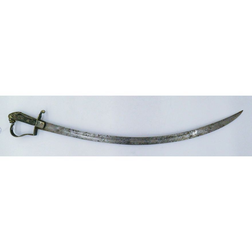 Old Lion Pommel Curved Blade Sword 35''