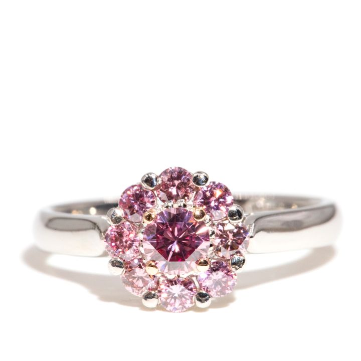 Pink Diamond Cluster Ring, 2005,