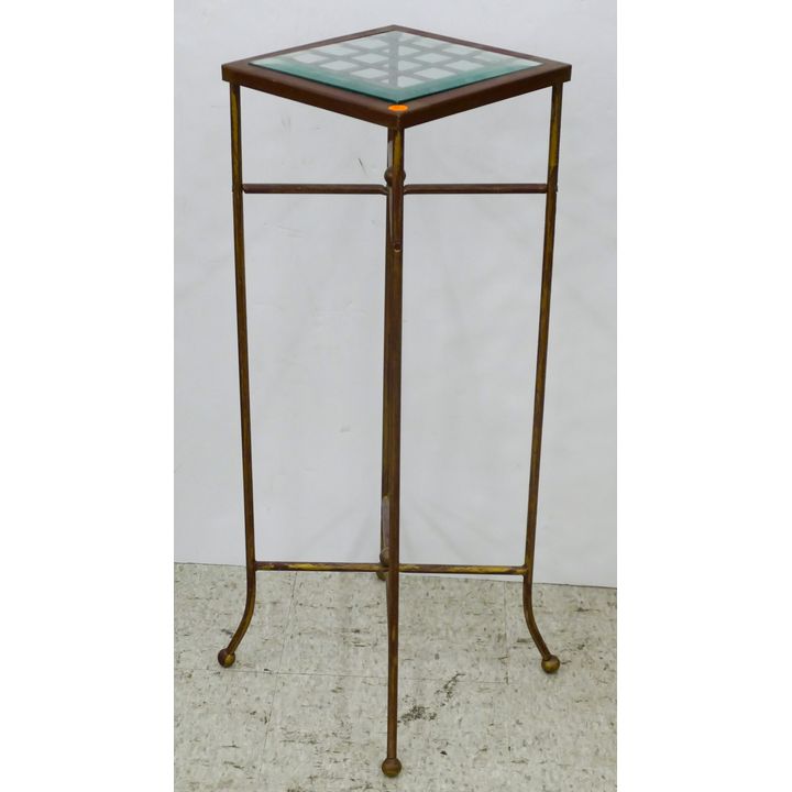 Vintage Painted Metal Plant Stand 32'' x 11'' x 11''