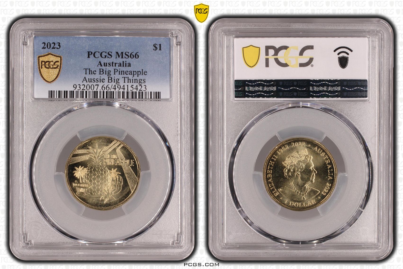The Big Pineapple Aussie Big Things, One Dollar, 2023, PCGS MS66