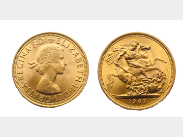 1968 Queen Elizabeth II Gold Pre-Decimal Sovereign.