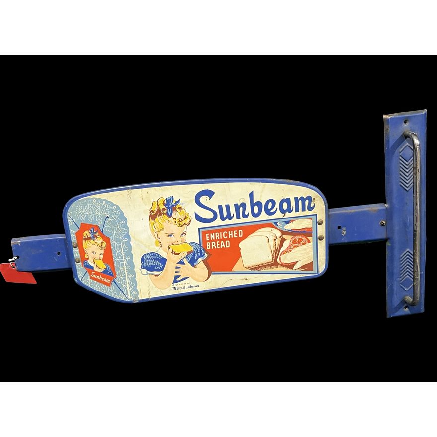 Miss Sunbeam Bread Advertising Door Push Sign With Handle