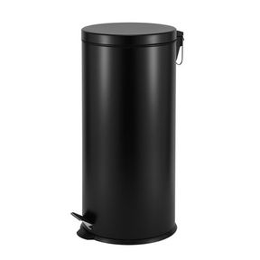 Casa Roma 30l Steel Pedal Bin Soft Close Lid Black Matte | SLIGHTLY DENTED
