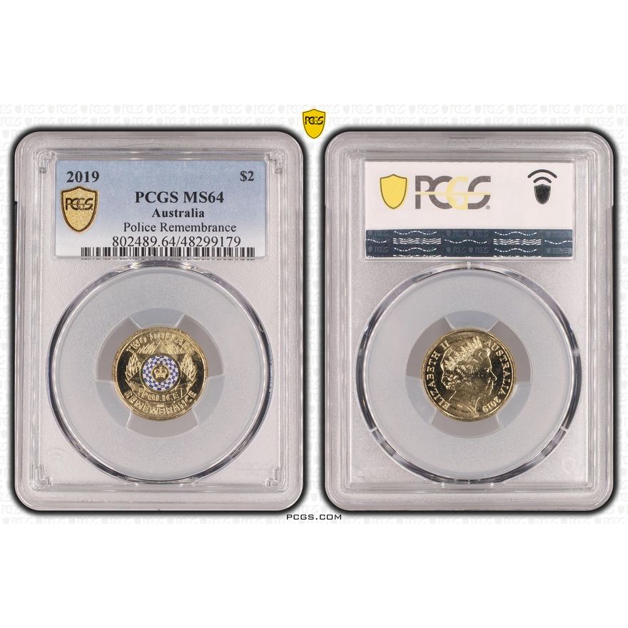 Police Remembrance Colorized, Two Dollar, 2019, PCGS MS64