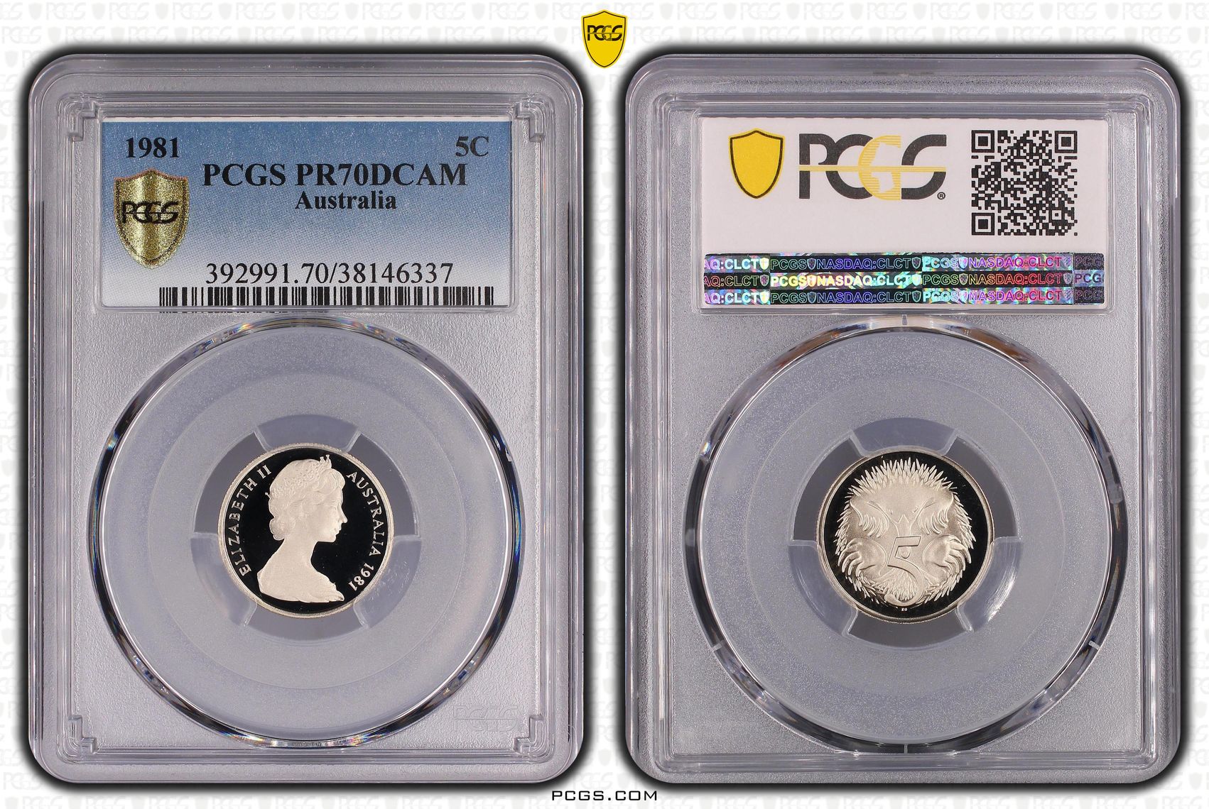 57 · 1981 Australia Five Cent, 5c PCGS - PR70DCAM POP 18/0 -337
