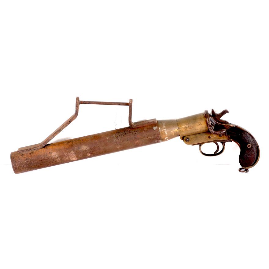 Antique naval rope gun