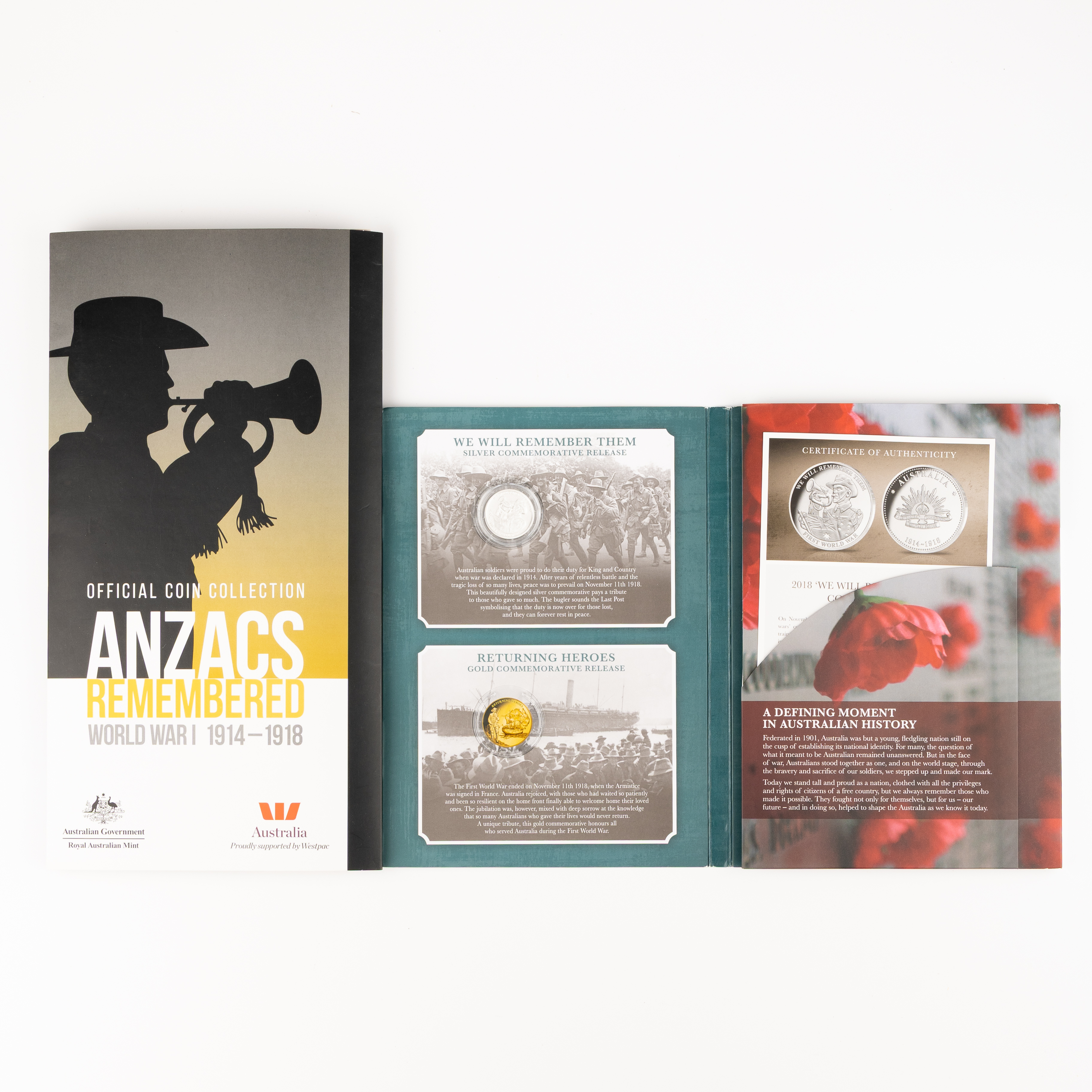 Elizabeth II, RAM - ANZAC Remembered, Twenty Cents, 2015, UNC - FDC
