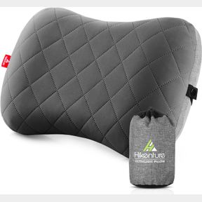 HIKENTURE CAMPING PILLOW WITH REMOVABLE COVER-ULTRALIGHT INFLATABLE PILLOW FOR NECK LUMBER SUPPORT-UPGRADE BACKPACKING PILLOW-WASH