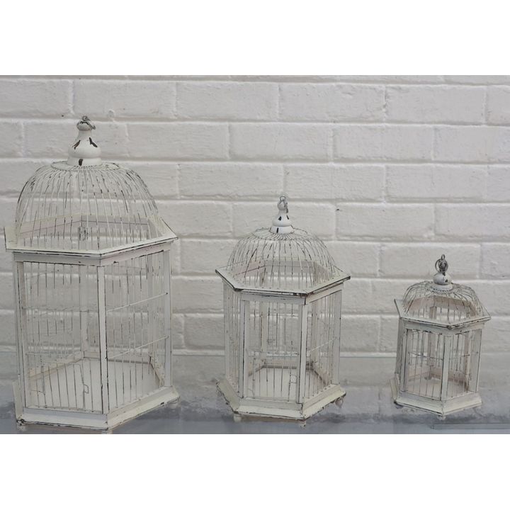 GRADUATED SET OF 3 BIRD CAGES