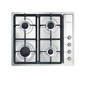 Smeg 60cm Stainless Steel Classic 4 Burner Gas Hob PS60GHC |