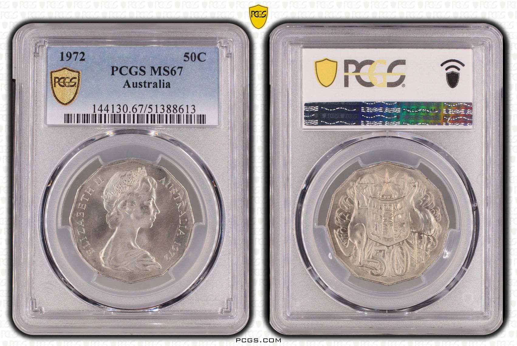 POP 2/0, Fifty Cent, 1972, PCGS MS67