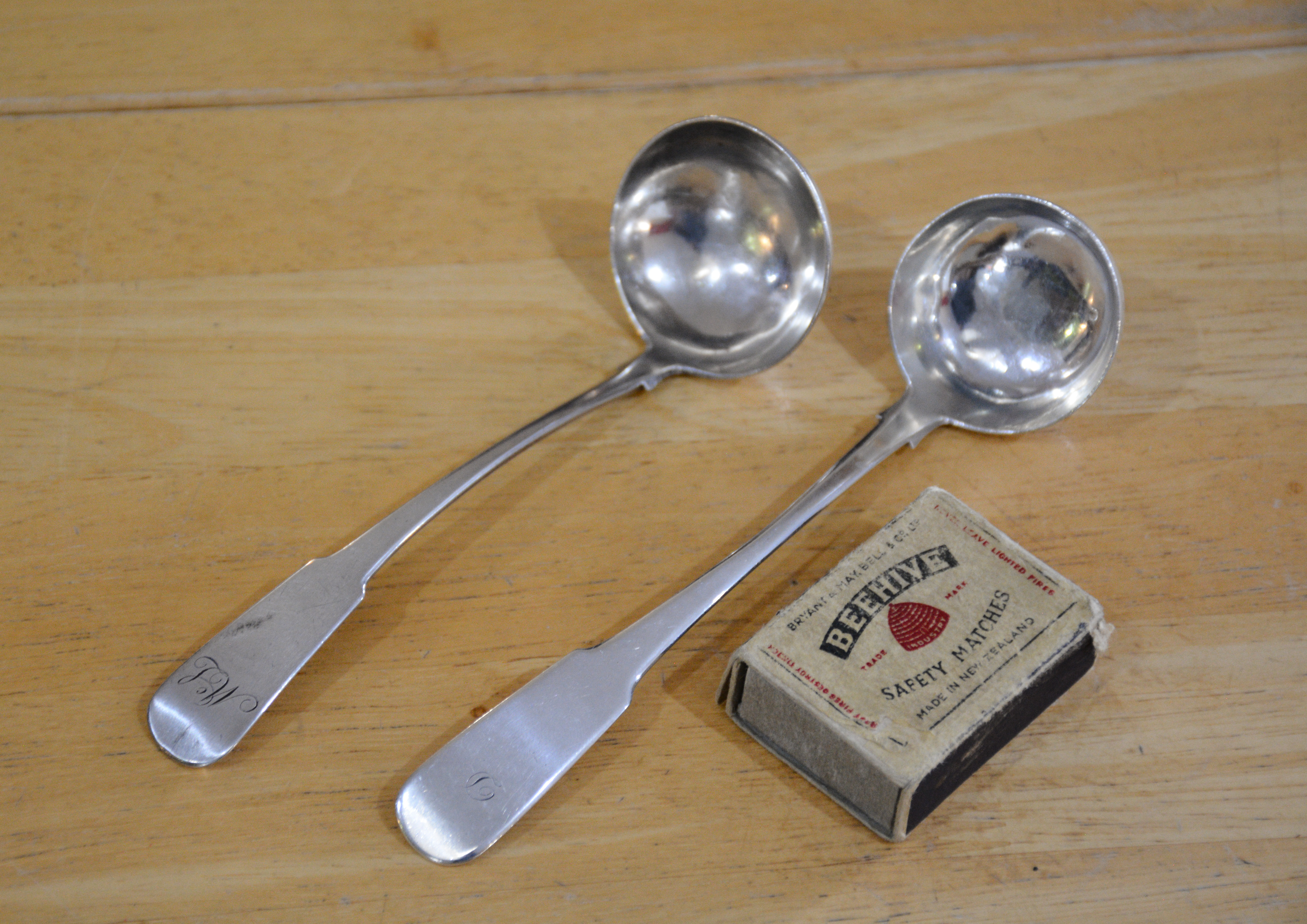 Sterling Silver Scottish Sauce Ladles — sold at auction in New Zealand for $230