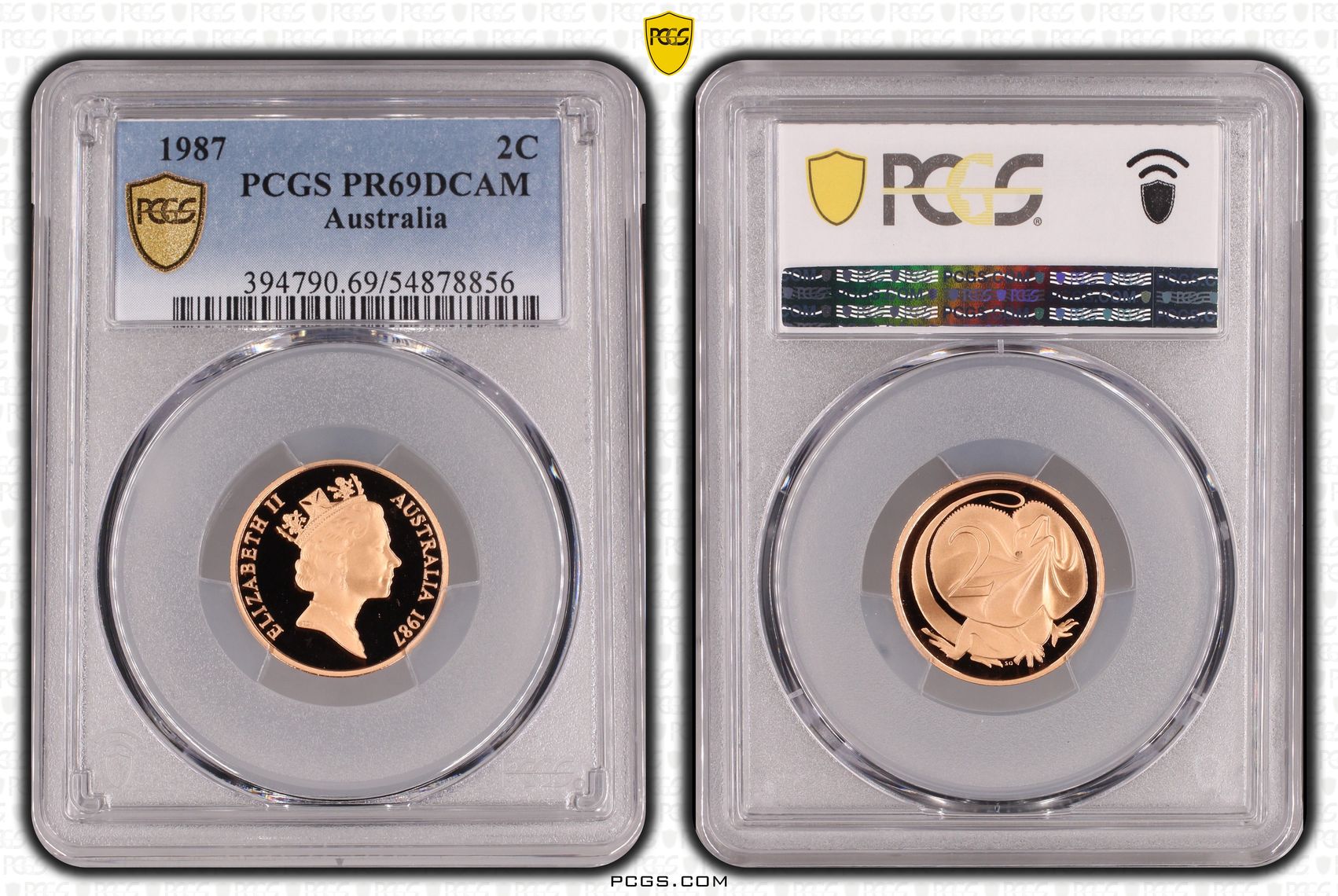 Two Cent, 1987, Pcgs Pr69dcam