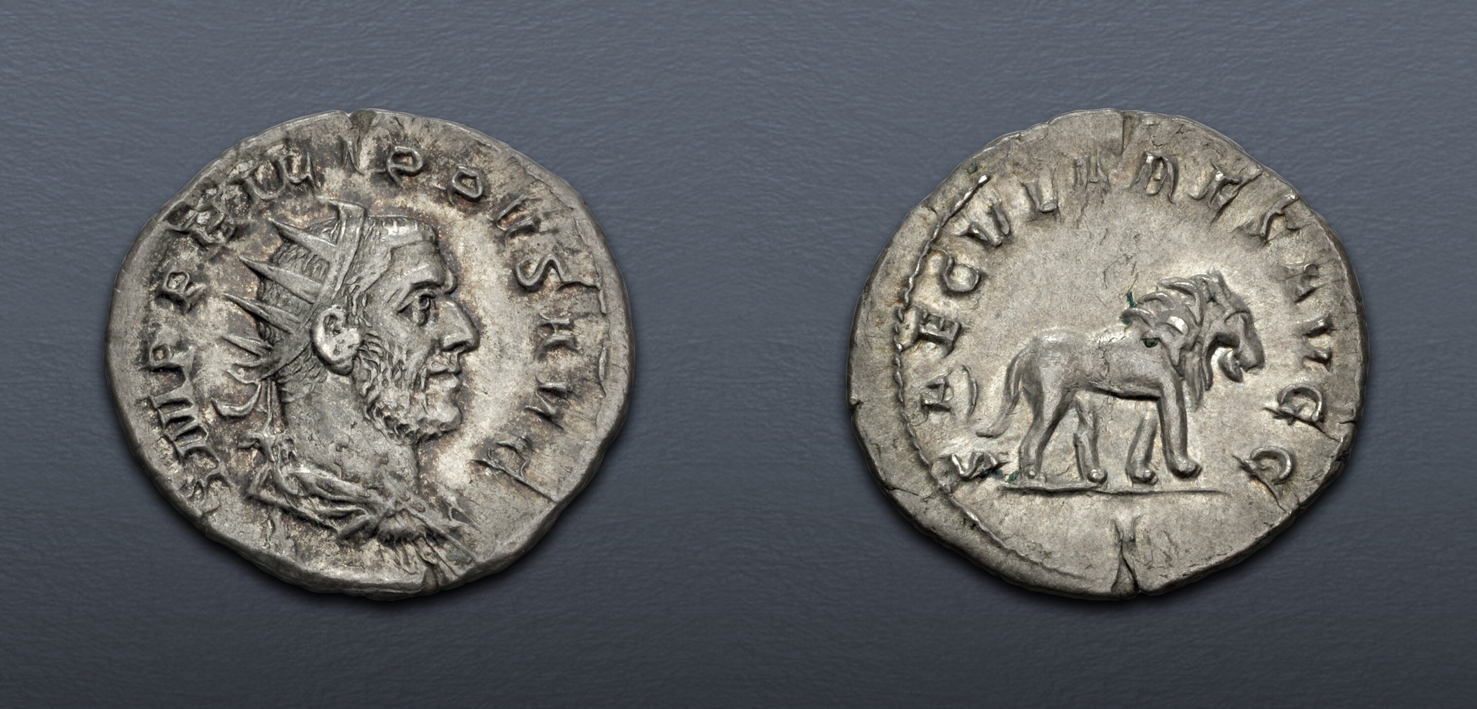 Philip I. AD 244-249. AR Antoninianus (22mm, 3.42 g, 6h). Ludi ...