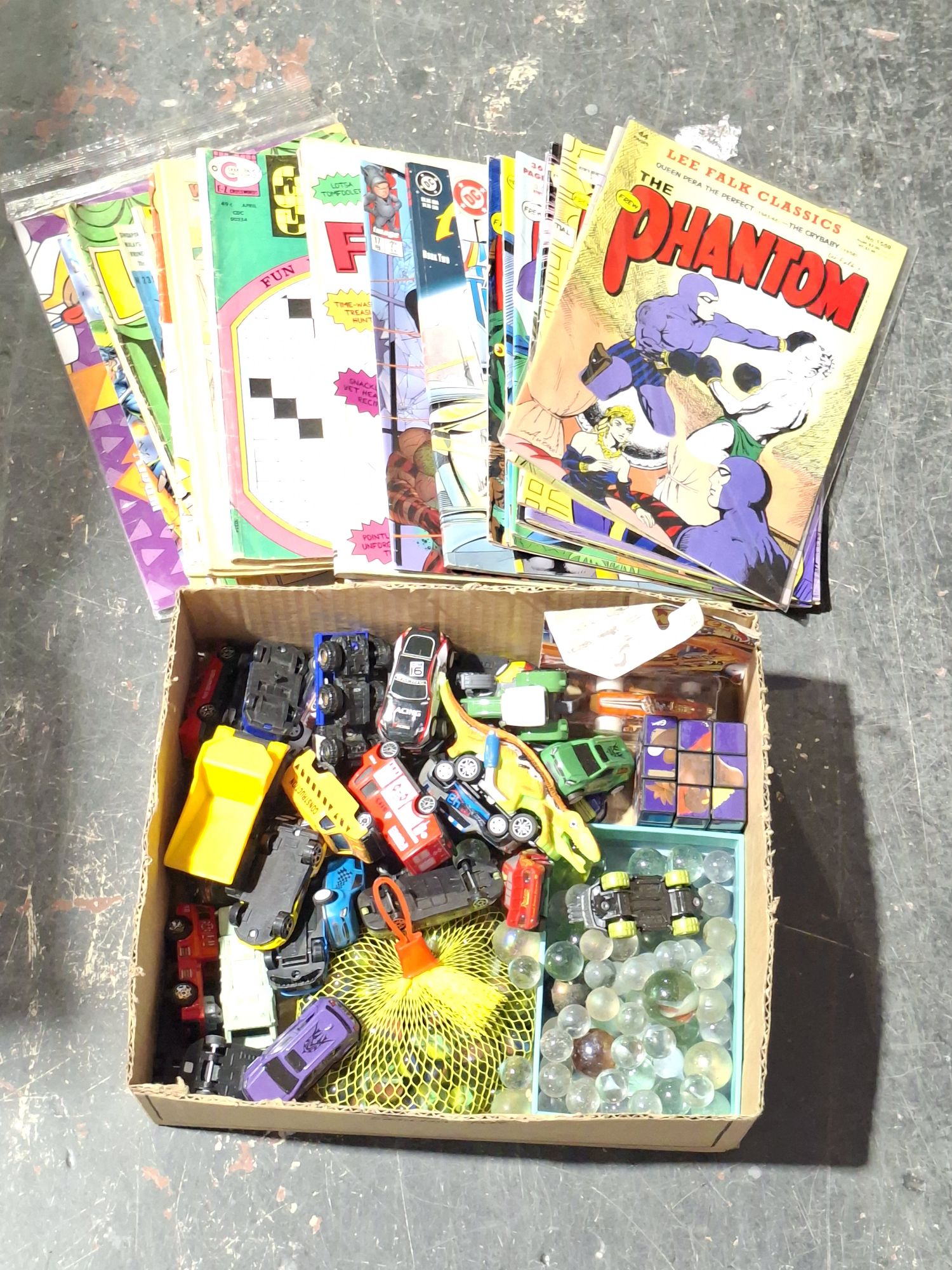 Marbles Cars And Comics