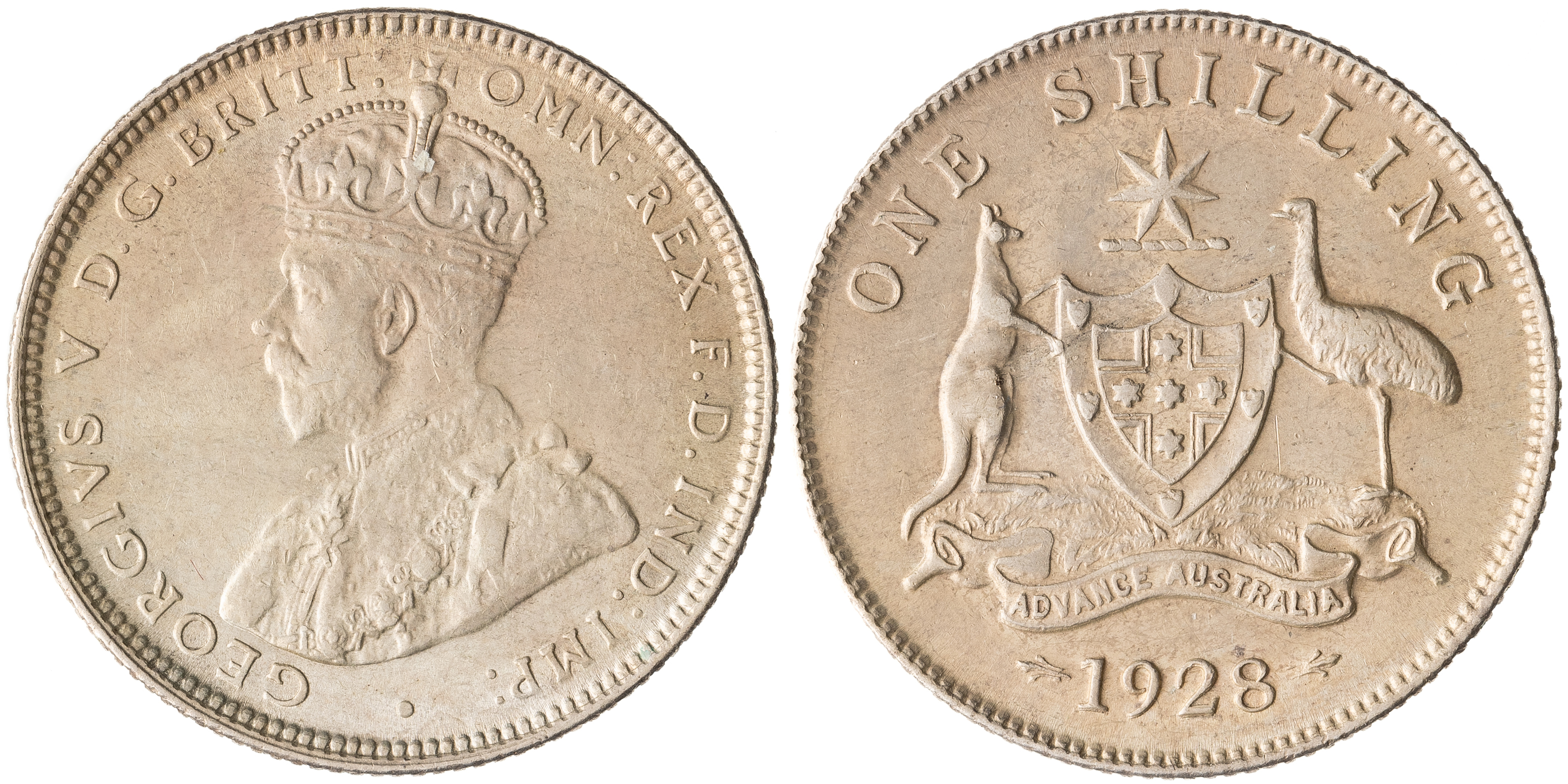 George V, Shilling, 1928, EF