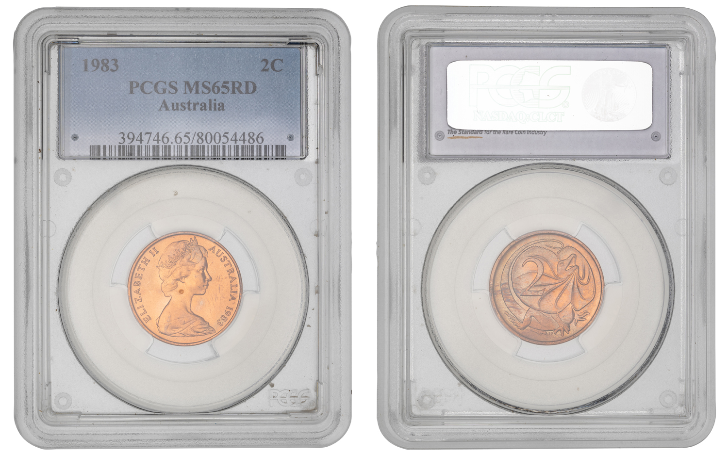 Elizabeth II, Two Cent, 1983, PCGS MS65RD