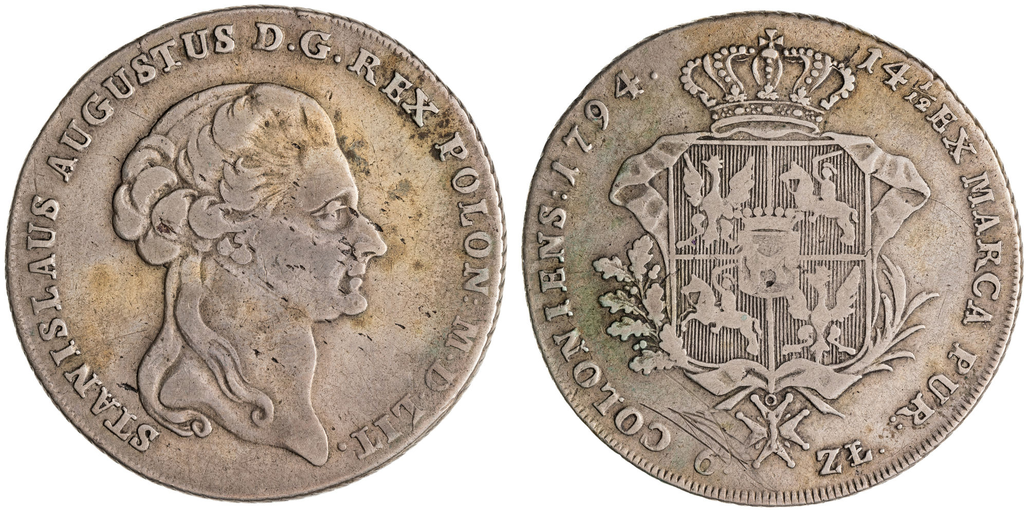 Poland, Stanislaus II, Thaler, 1794, aVF