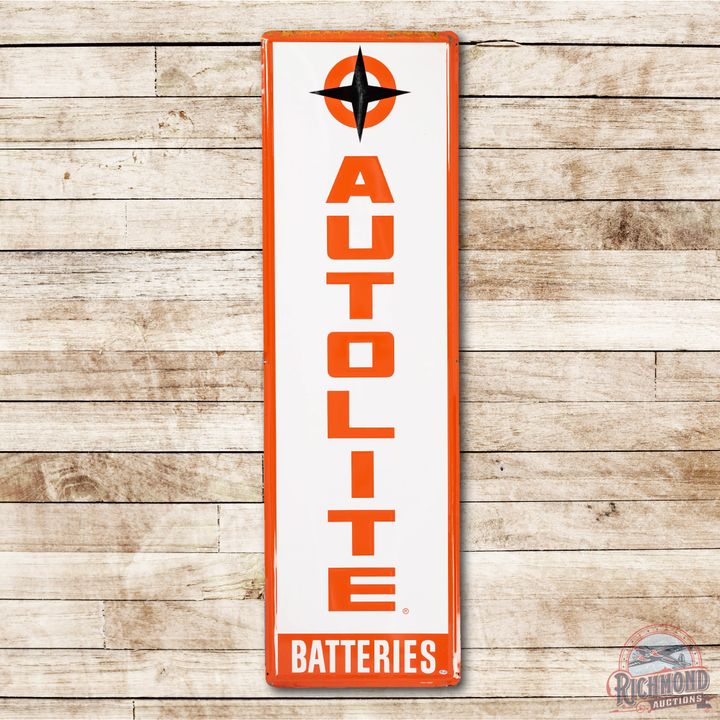 5' Autolite Batteries Vertical Tin Sign TAC 8.9