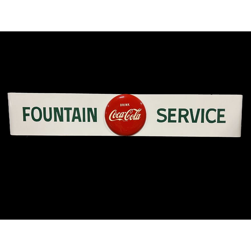 Coca Cola Coke Porcelain Fountain Service Soda Sign