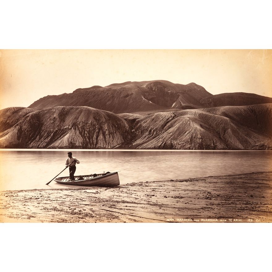 George Valentine 'Mounts Tarawera and Ruawahia from Te Ariki, 1886'