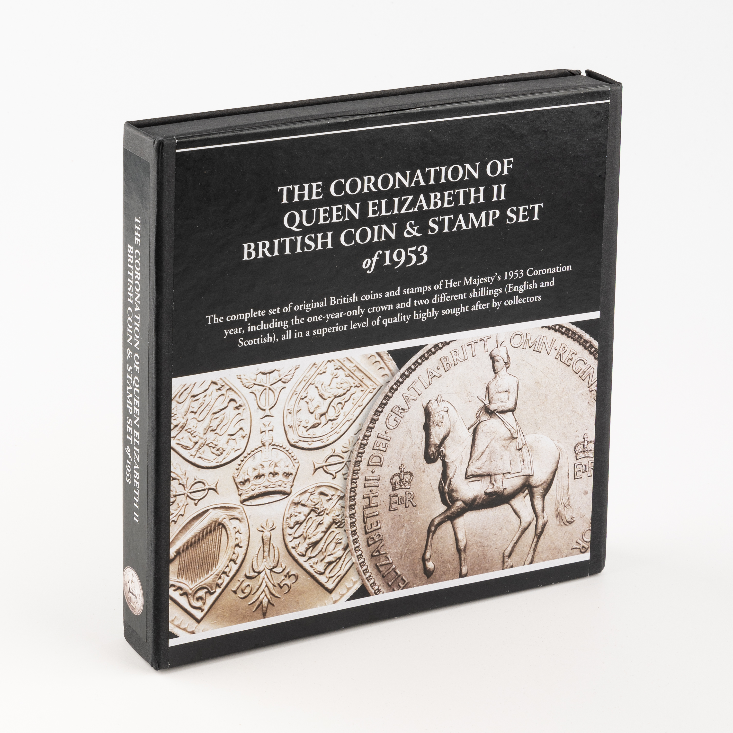 Great Britain, Elizabeth II, Bradford Exchange - QEII Coronation Coin & Stamp Set, Farthing - Crown, 1953, UNC
