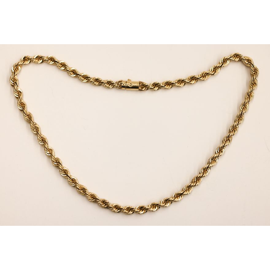 Heavy 14k Rope Chain Necklace