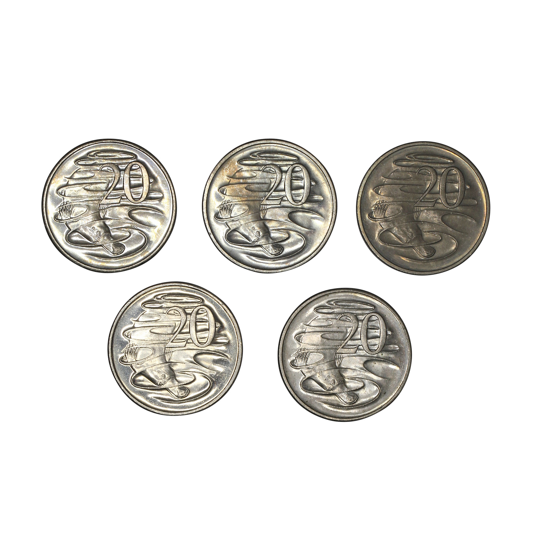Accumulation, Elizabeth II, Twenty Cents, 1981, CHU