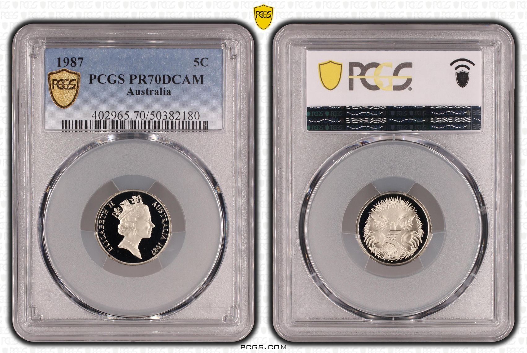 Pop 15/0, Five Cent, 1987, Pcgs Pr70dcam