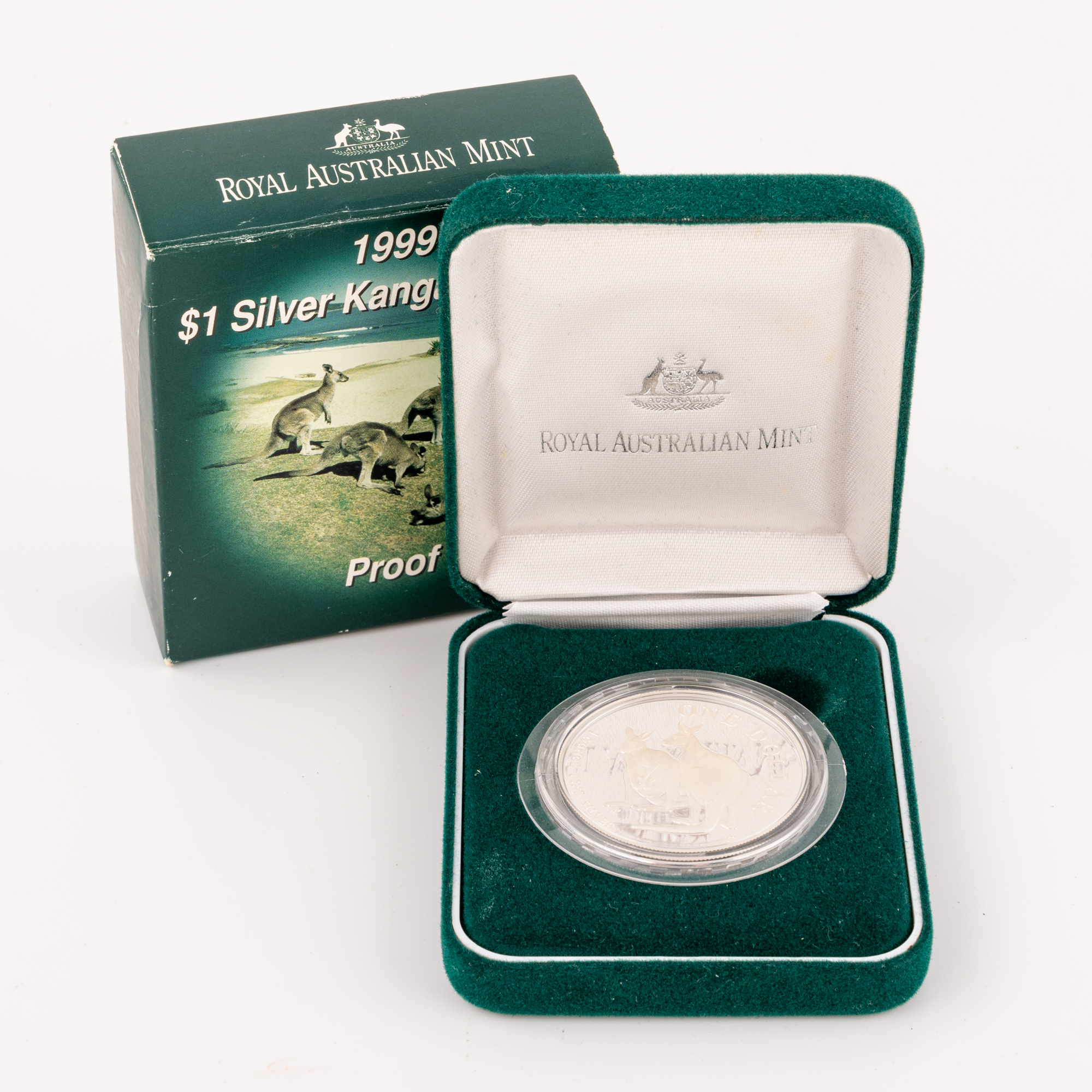Elizabeth II, Kangaroo Silver Proof Coin, One Dollar, 1999, UNC