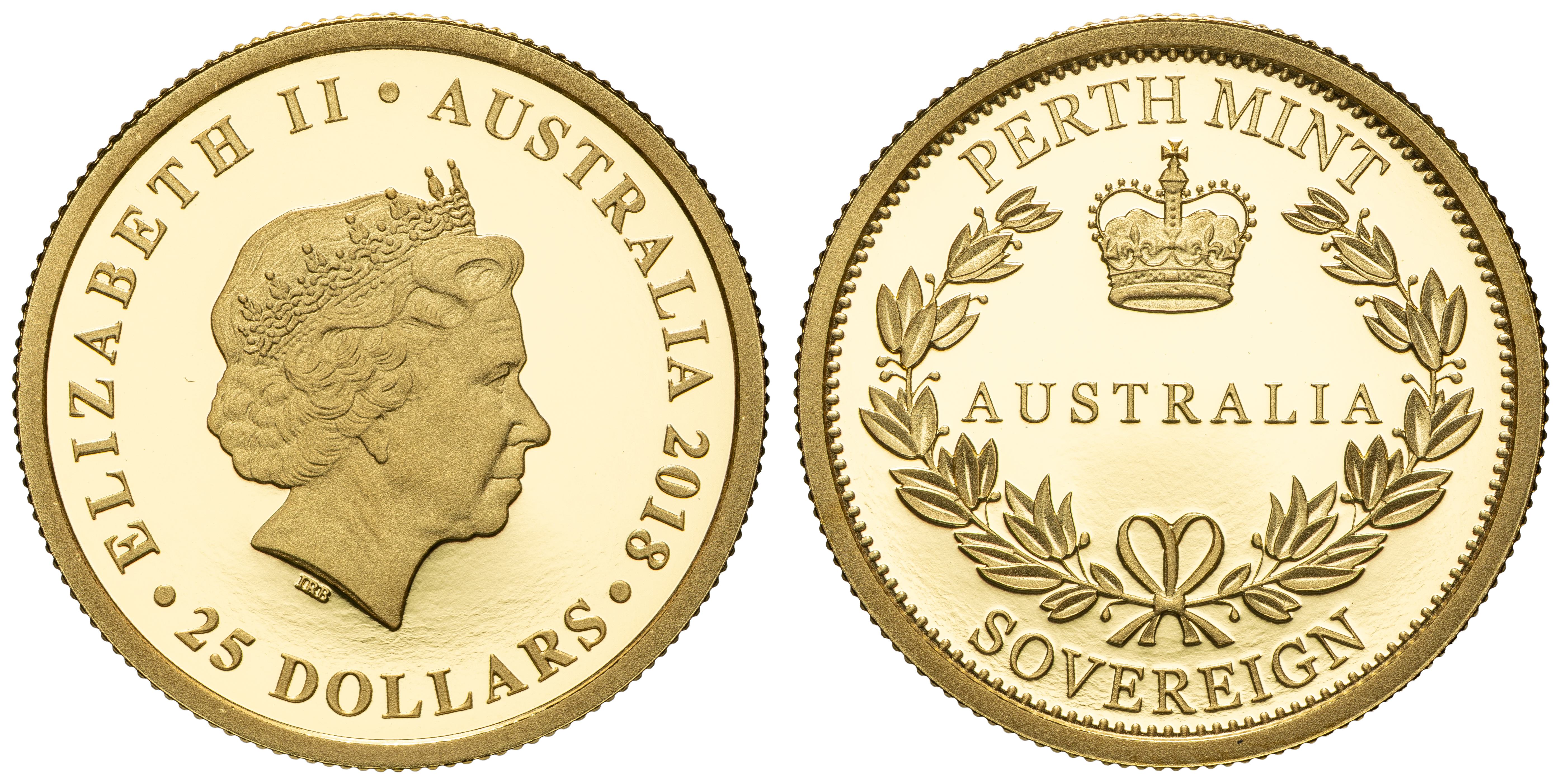 378 · Elizabeth II, Sovereign, Twenty Five Dollars, 2018, FDC