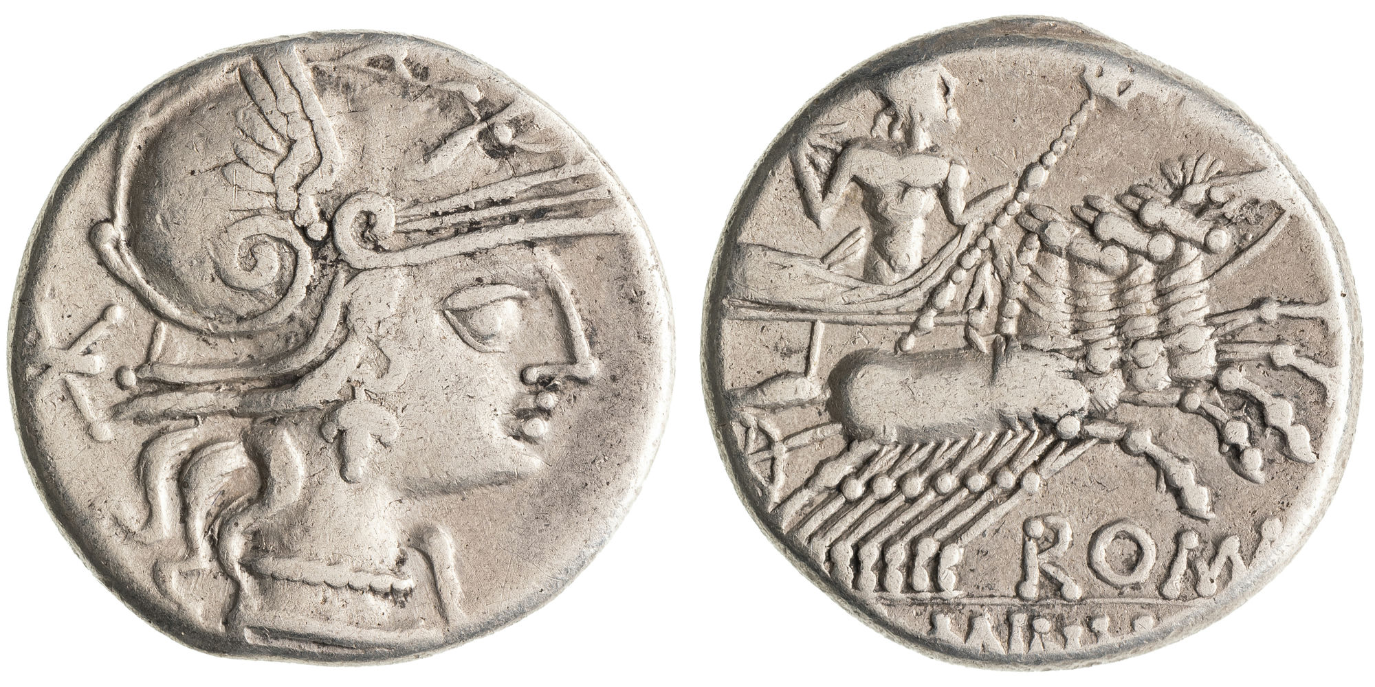 Minucia, Denarius, 133 BC, VF