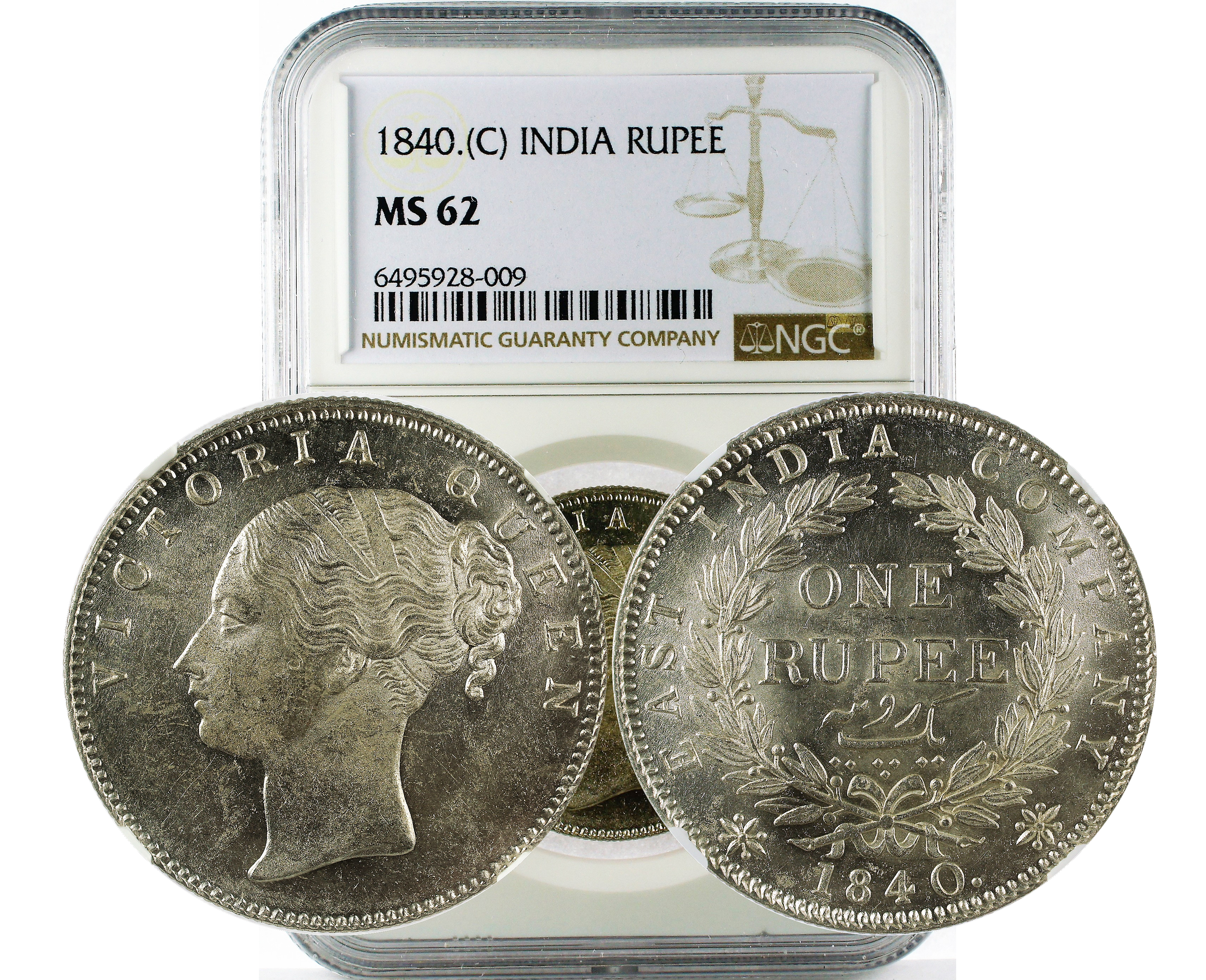 1840.(C) INDIA RUPEE MS 62