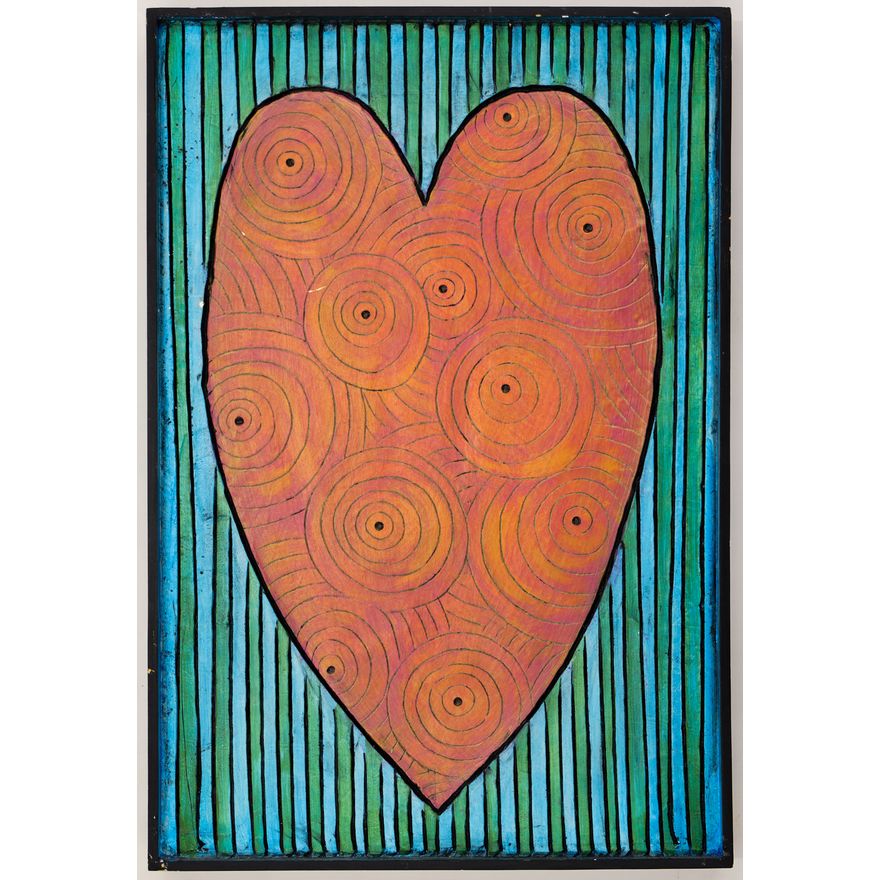James Sutherland ''Hearts Series'' 2003 Acrylic on Plaster & Board