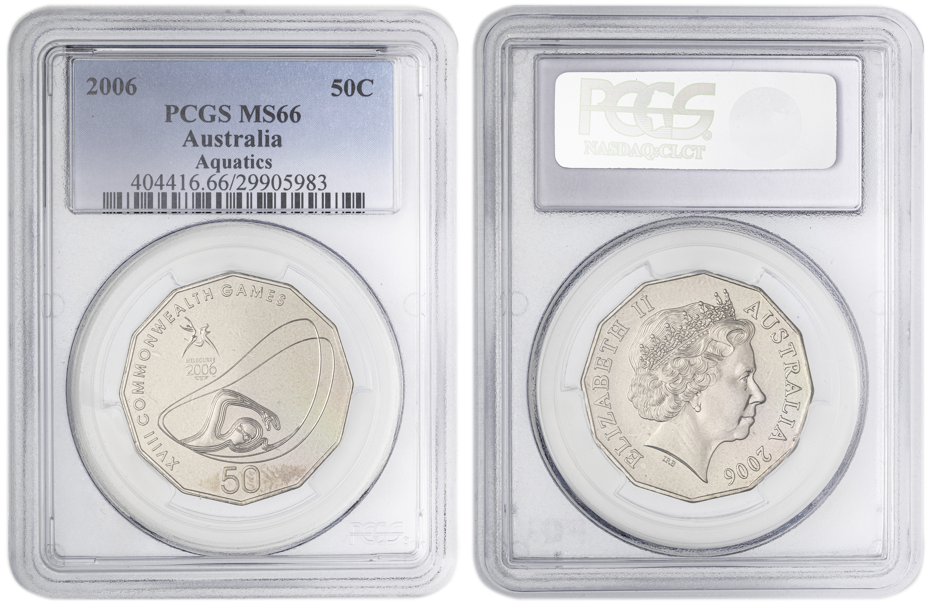 Aquatics , Fifty Cent, 2006, PCGS MS66