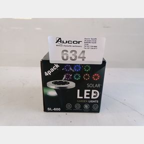 4PCS SOLAR POWERED 8 LED GROUND LIGHT FOR BORDERS DRIVEWAY PATHWAYS