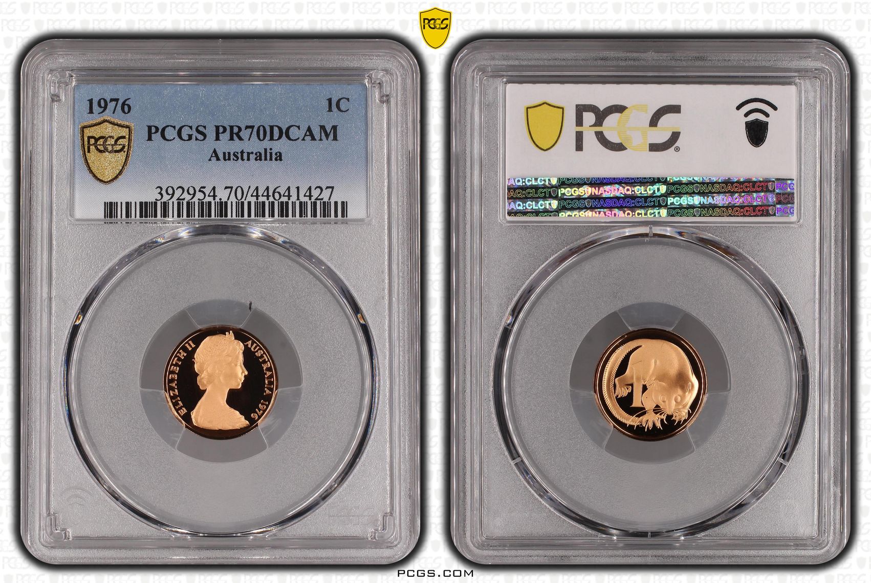 1976 Australia One Cent, 1c PCGS - PR70DCAM POP 21/0 -427