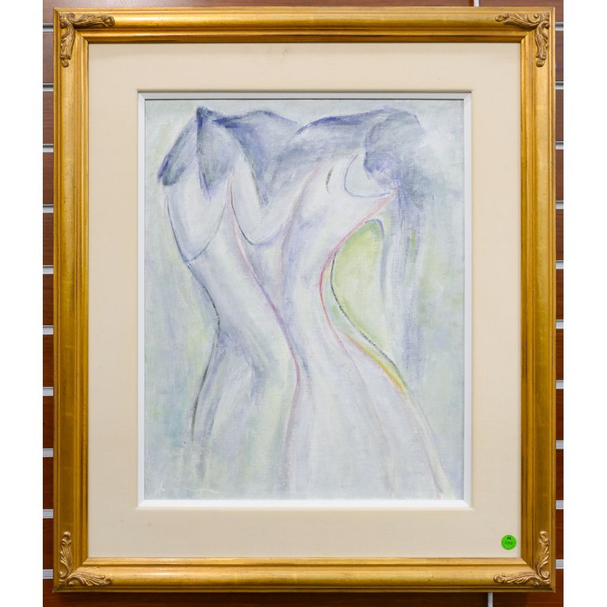 K.K. Lim (20th Cent. Korean) ''Three Maidens II'' 1979 Oil Framed 28''x24''