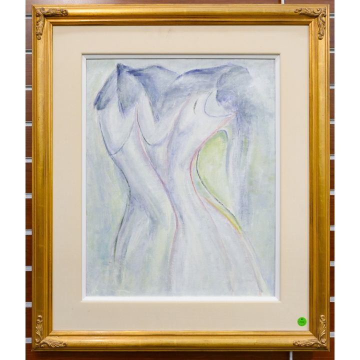 K.K. Lim (20th Cent. Korean) ''Three Maidens II'' 1979 Oil Framed 28''x24''